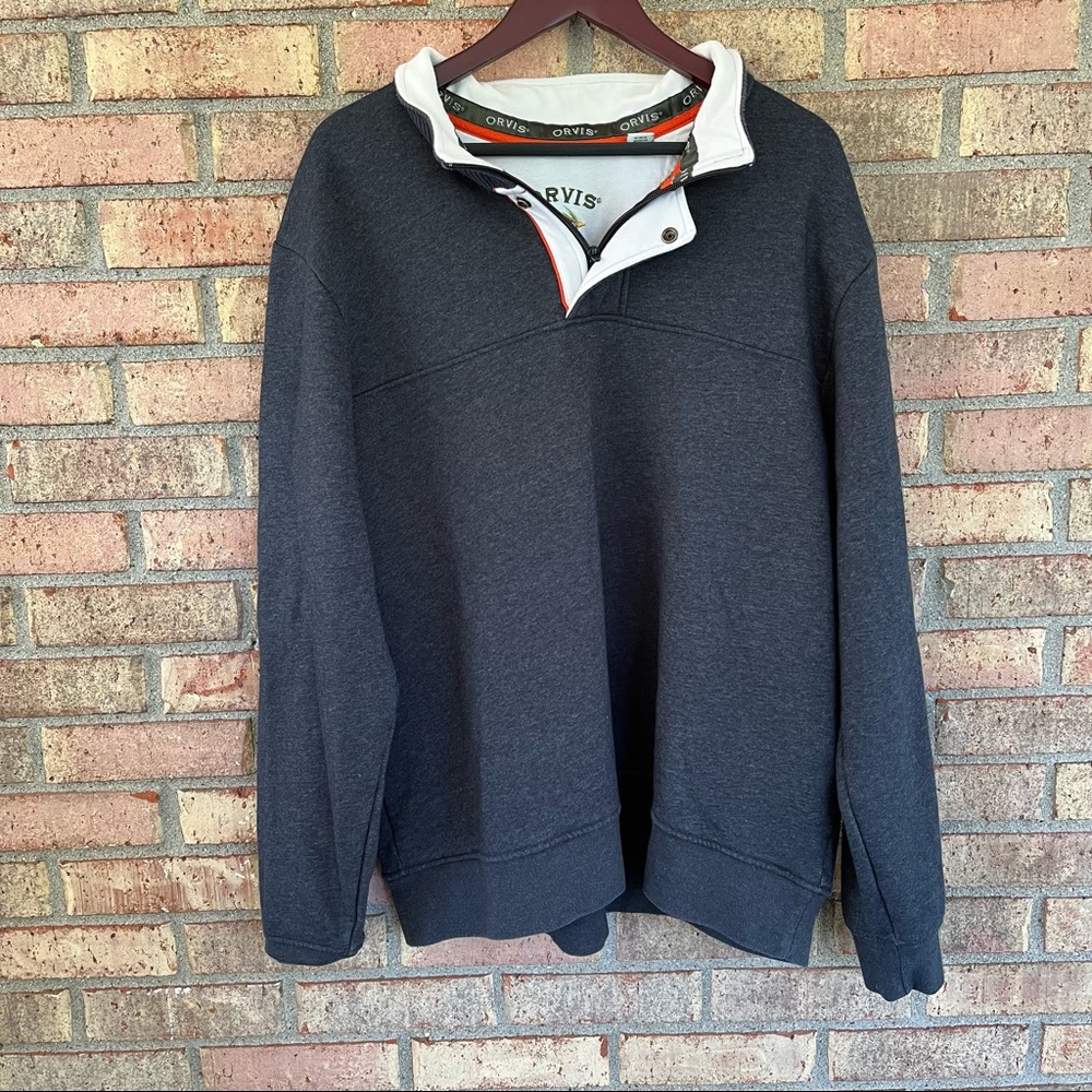 Orvis 1/4 Zip Fleece Sweatshirt sweater XXL